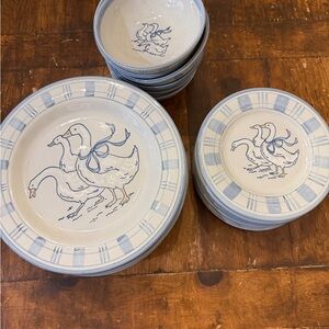 Gaggle of Geese dinner set Louisville Stoneware